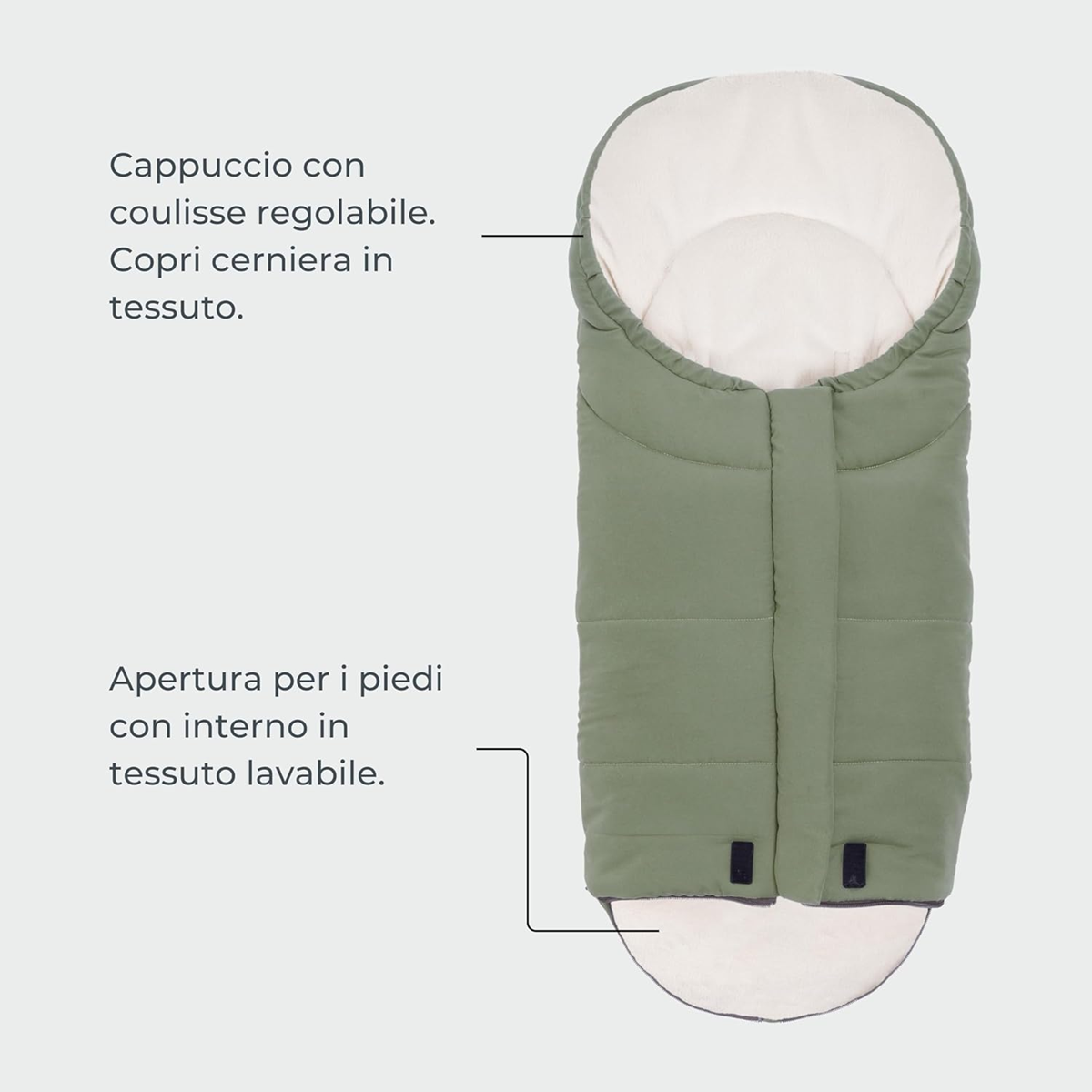 MOOVO NUVITA univerzalna zimska vreča za vozičke 0-6 m 80cm