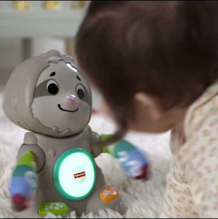 FISHER-PRICE interaktywny LENIWIEC j. francuski, kolorowa zabawka Linkimals dla dzieci 9 m+
