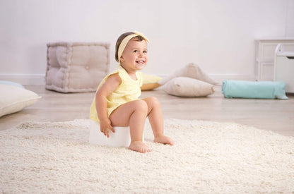 ROTHO Bella Bambina nocnik 6 m+ biały nocnik dla dziecka z wygodnym siedziskiem i osłoną przed rozpryskami