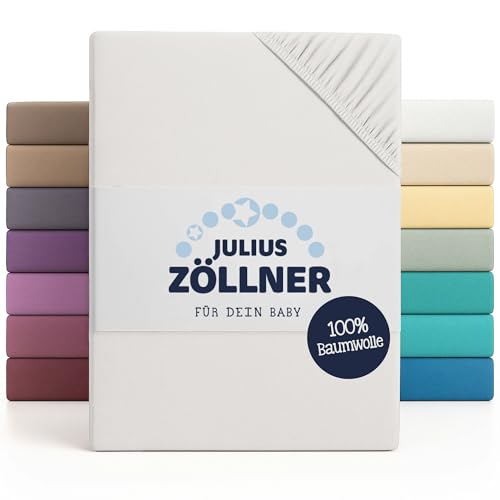 Julius Zöllner jersey-lagen med elastik, hvidt, 50x100 cm