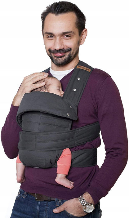 MARSUPI 2.0 nosidełko ergonomiczne S/M 3,5 - 15 kg, czarne nosidło dla dziecka