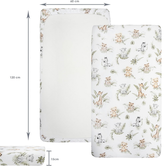 crib sheet x3 60x120 cm