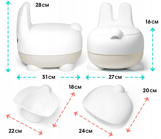 SUPERBE BEBEpotty with removable insert and covercolour white and bluedimensions shown in one of the