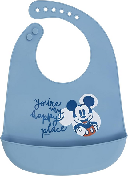 STOR babete de silicone com bolso MICKEY MOUSE
