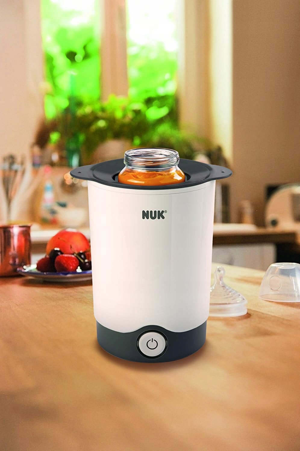 NUK Thermo Express Plus podgrzewacz do butelek do szybkiego podgrzewania pokarmu dla dzieci w domu i w podróży