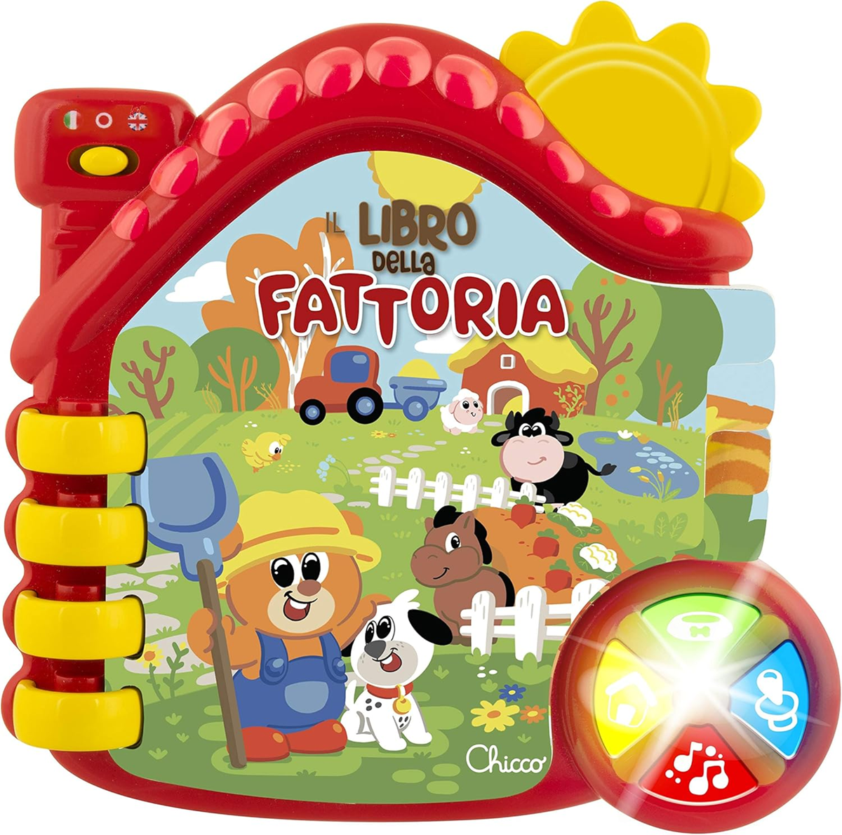 CHICCO Ferme livre électronique éducatif LANGUE ANGLAISE et ITALIENNE