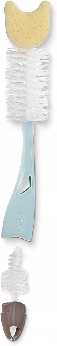 NUK 2 in 1 spazzola per la pulizia di tettarelle, biberon e succhietti 28 cm