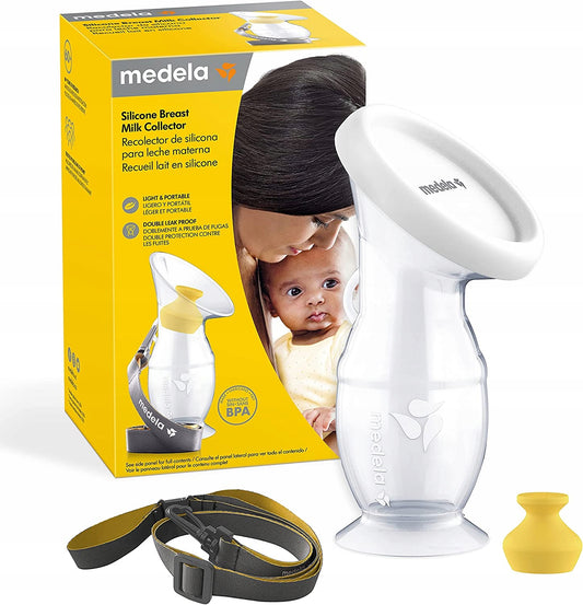 MEDELA kolektor silikonowy do zbierania pokarmu, bez BPA, z akcesoriami i opakowaniem produktu