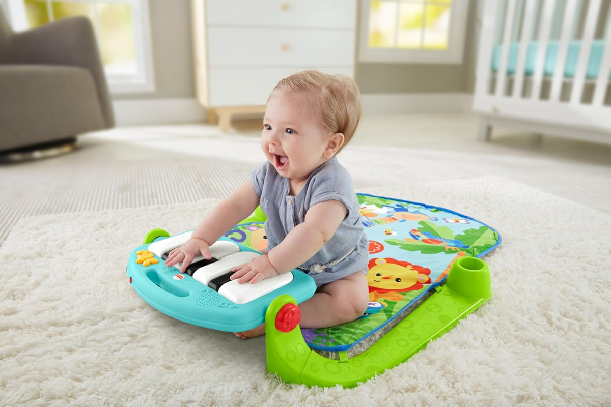 FISHER-PRICE aktivitetsmåtte 3-i-1 KICK&PLAY Piano Gym