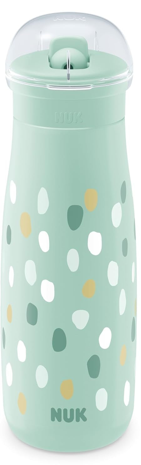 NUK Mini-Me Flip steklenička s slamico in zložljivim ustnikom 450 ml 12 m+