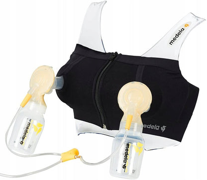 MEDELA gorset do laktatora EASY EXPRESSION M, czarny biustonosz do odciągania pokarmu