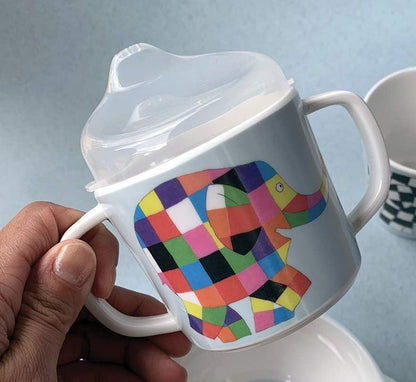 PETIT JOUR PARIS tazza per imparare a bere con beccuccio 150 ml 6 m+ ELEFANTE ELMER
