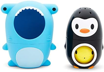 MUNCHKIN Sharky & Pals jouet de bain 3-en-1 poisson, pingouin, requin