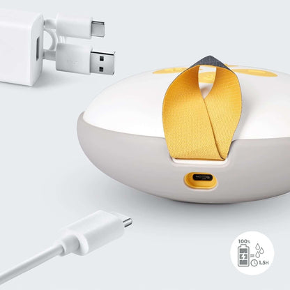 MEDELA Swing Maxi podwójny laktator 2-fazowy U z ładowaniem USB i baterią, biało-żółty, używany
