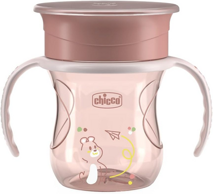 CHICCO Perfect Cup hrnek nekapající náustek 360 stupňů 200 ml 12 m+