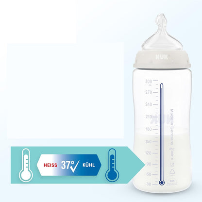 NUK First Choice set de 3 biberoane de 300 ml, tetină M, 3 luni+, BALENĂ