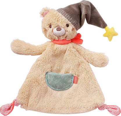 FEHN Beer Bruno doudou couverture de câlin 27 x 27 cm