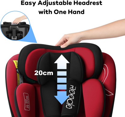 REECLE i-Size seggiolino auto girevole a 360° 0-12 anni 40-150cm