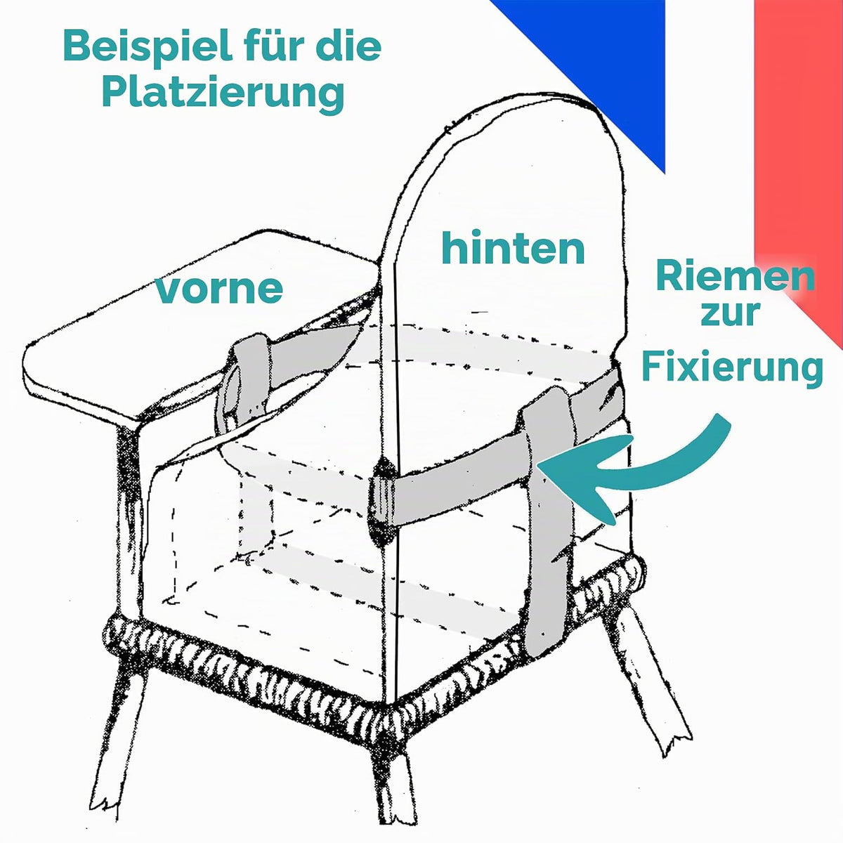 LOOPING high chair cushion