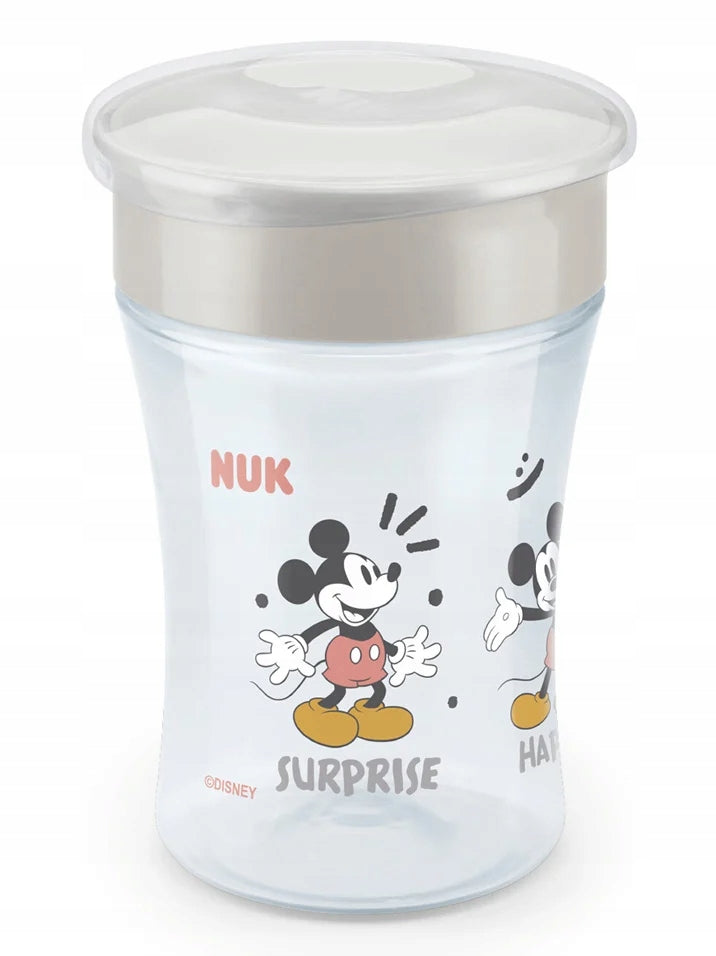 NUK Magic Cup Mickey KUBEK NIEKAPEK ustnik 360, kubek niekapek 230 ml z Mickey i pokrywką