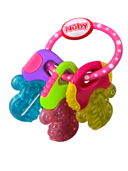 NUBY IcyBite cooling teether with key motif