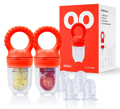 LOVE NOOBS fruit feeder teether x2