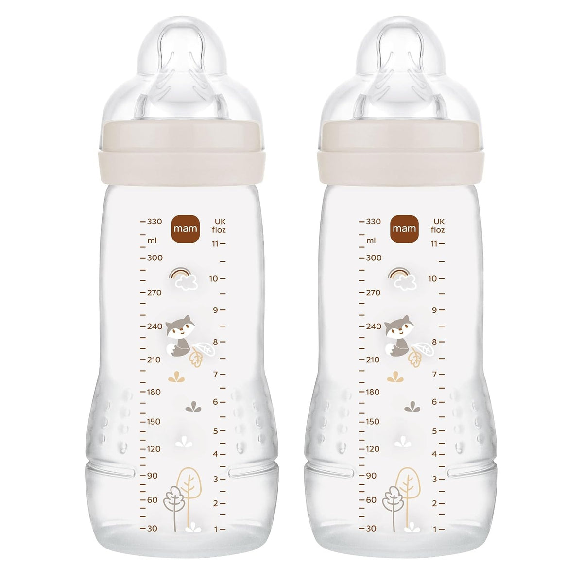 MAM Easy Active flaskesæt 2 x 330 ml 4 m+ sut 2 RÆV
