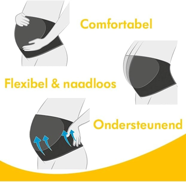 MEDELA pas ciążowy elastyczny XL, wygodny i elastyczny pas podtrzymujący brzuch na drugi i trzeci trymestr