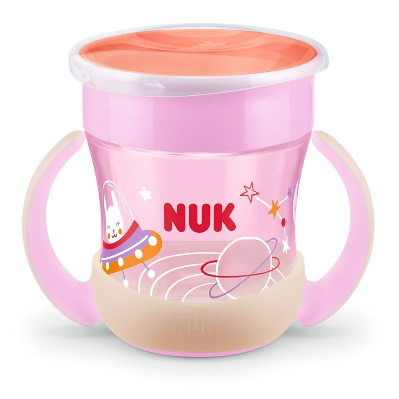 NUK Mini Magic Cup ποτηράκι που δεν στάζει 360° 160 ml 6 μ.+ φωσφοριζέ στο σκοτάδι