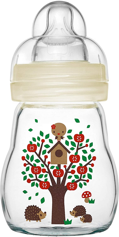 MAM Feel Good стъклена бутилка 170 ml 0 m+ биберон 1