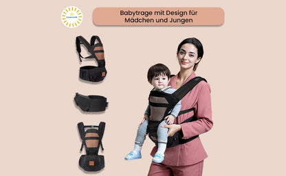 KRONEWERK ergonomische Babytrage mit Hüftgurt 6-in-1