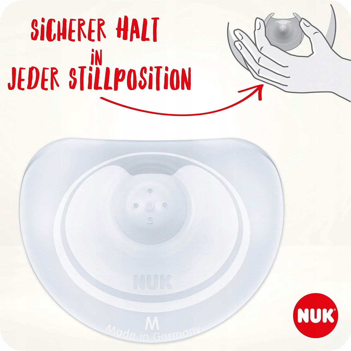 NUKnipple shields, nursing capssize M - 20mmin used conditionFor the protection of sensitive nipples during