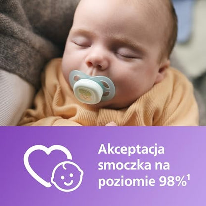 Philips Avent Ultra Start grafika dziecka ze smoczkiem i tekstem producenta