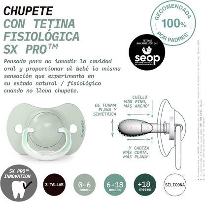 Suavinex SX PRO chupeta anatómica x2 silicone 0-6 meses