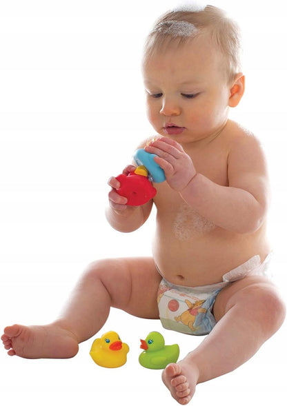 PLAYGRO Bright Baby Duckies Badeenten aus Gummi ab 6 Monate 4 Stück