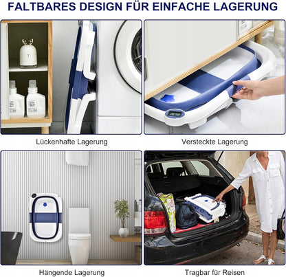 GLENMORE foldable bathtub with drain and thermometer