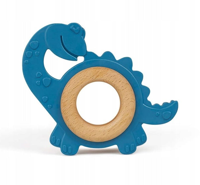 GRUNSPECHT massaggiagengive in gomma e legno DINO 9 x 11 cm 3 m+