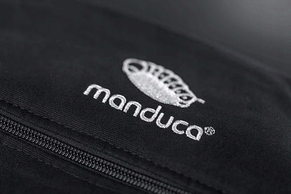 MANDUCA First nosidełko klamrowe bawełna organiczn. czarne nosidło z logo, 100% bawełna organiczna