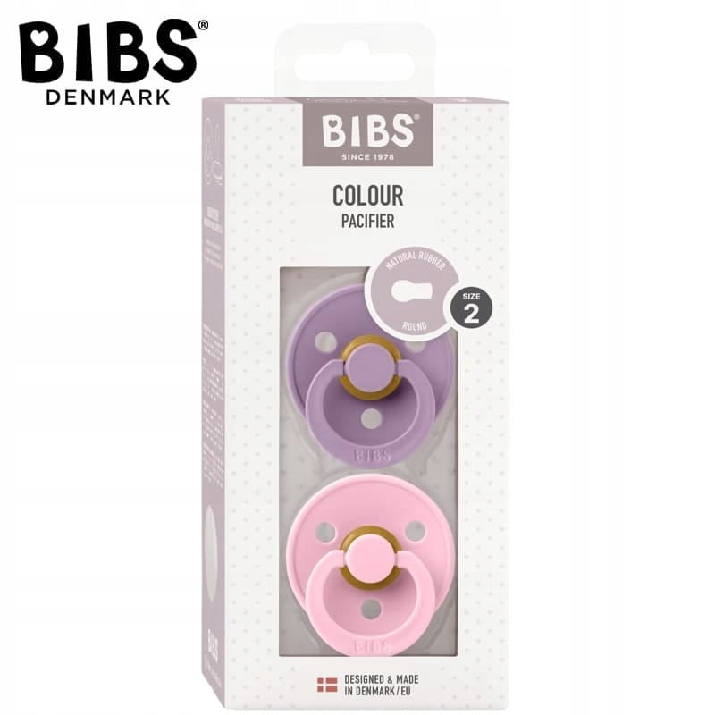 BIBS COLOUR succhietti calmanti 2 pezzi caucciù 6 mesi+