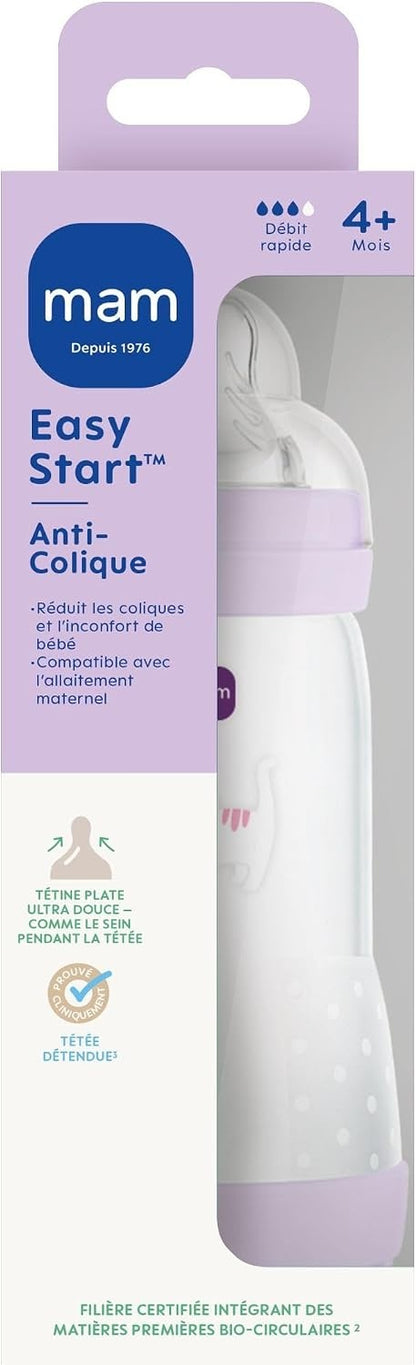 MAM Easy Start fioletowa butelka 320 ml w opakowaniu