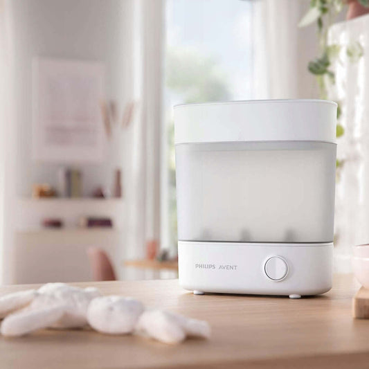 PHILIPS AVENT elektryczny sterylizator parowy, biało-szary model SCF291/00 do szybkiej sterylizacji bez chemii