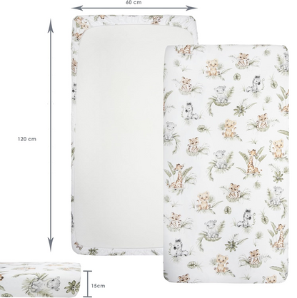 MEDIPARTNERS drap-housse pour lit bébé 60cmx120cm x3