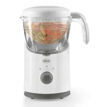 CHICCO Easy Meal 4w1 robot kuchenny 1550 ml biały z miskami 1000 ml i 550 ml, BPA free