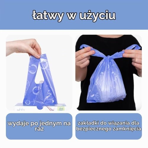 Ubbi grafika otwierania i związywania woreczka
