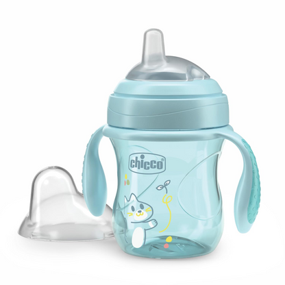 CHICCO Transition Cup copo antigotejo com bico e pegas 200 ml 4 m+