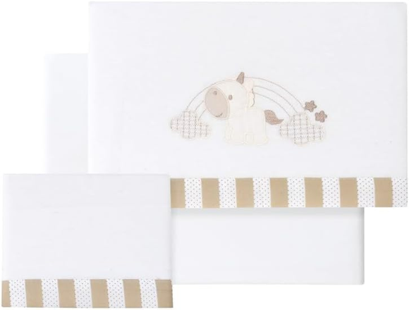 INTERBABY 3-delni komplet posteljnine 60x120 / 40x60 / 110x155