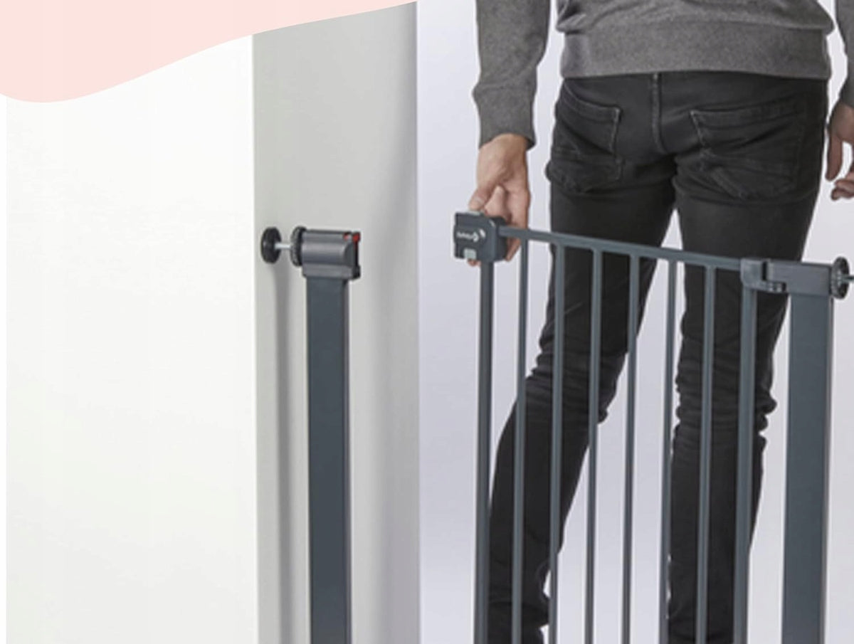 SAFETY 1ST SecureTech cancello per scale in metallo senza soglia 73-80cm