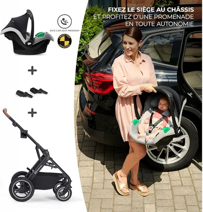 KINDERKRAFT B-TOUR 3v1 multifunkčný kočík do 22kg + autosedačka MINK PRO