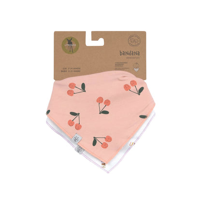 Lässig Happy Fruits Cherry bavaglino bandana con bottoni a pressione