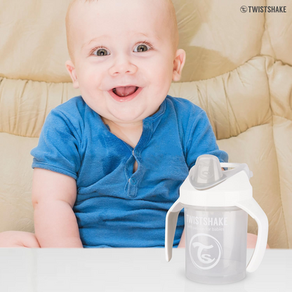 TWISTSHAKE Mini Cup netekoucí hrnek s náustkem a mixérem 230 ml 4 m+